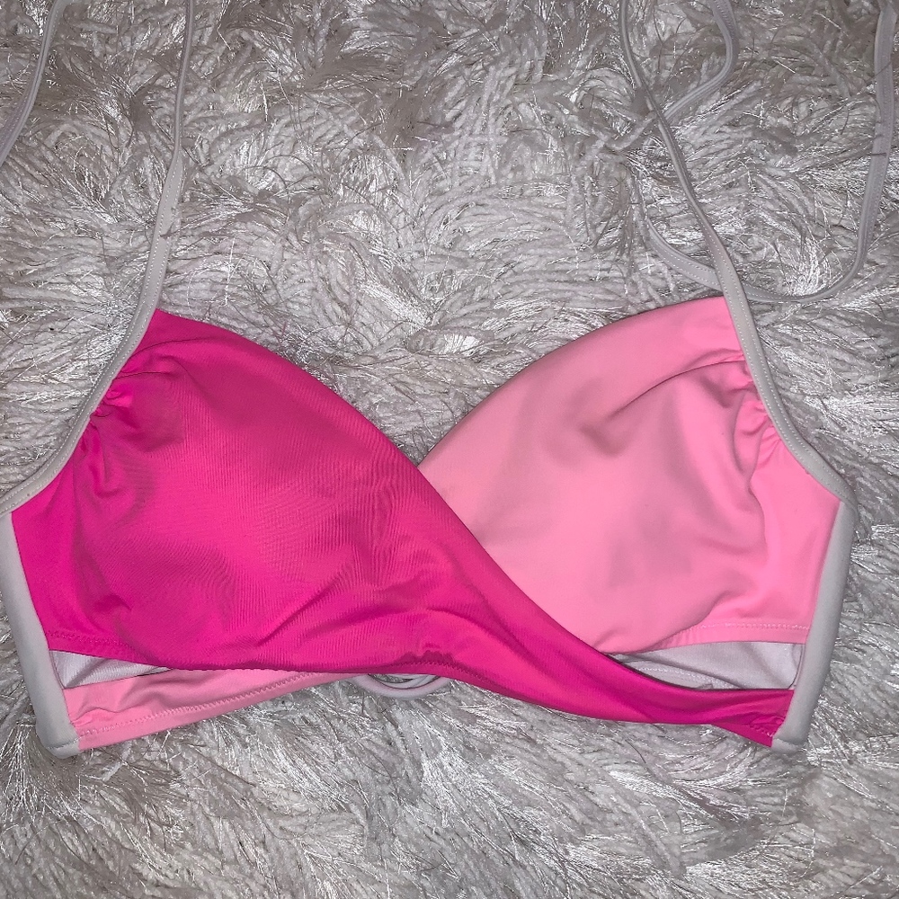 bathing suit top, VS PINK, pink bathing suit top